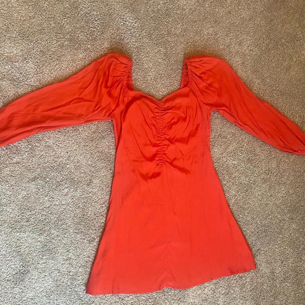 Red mini dress